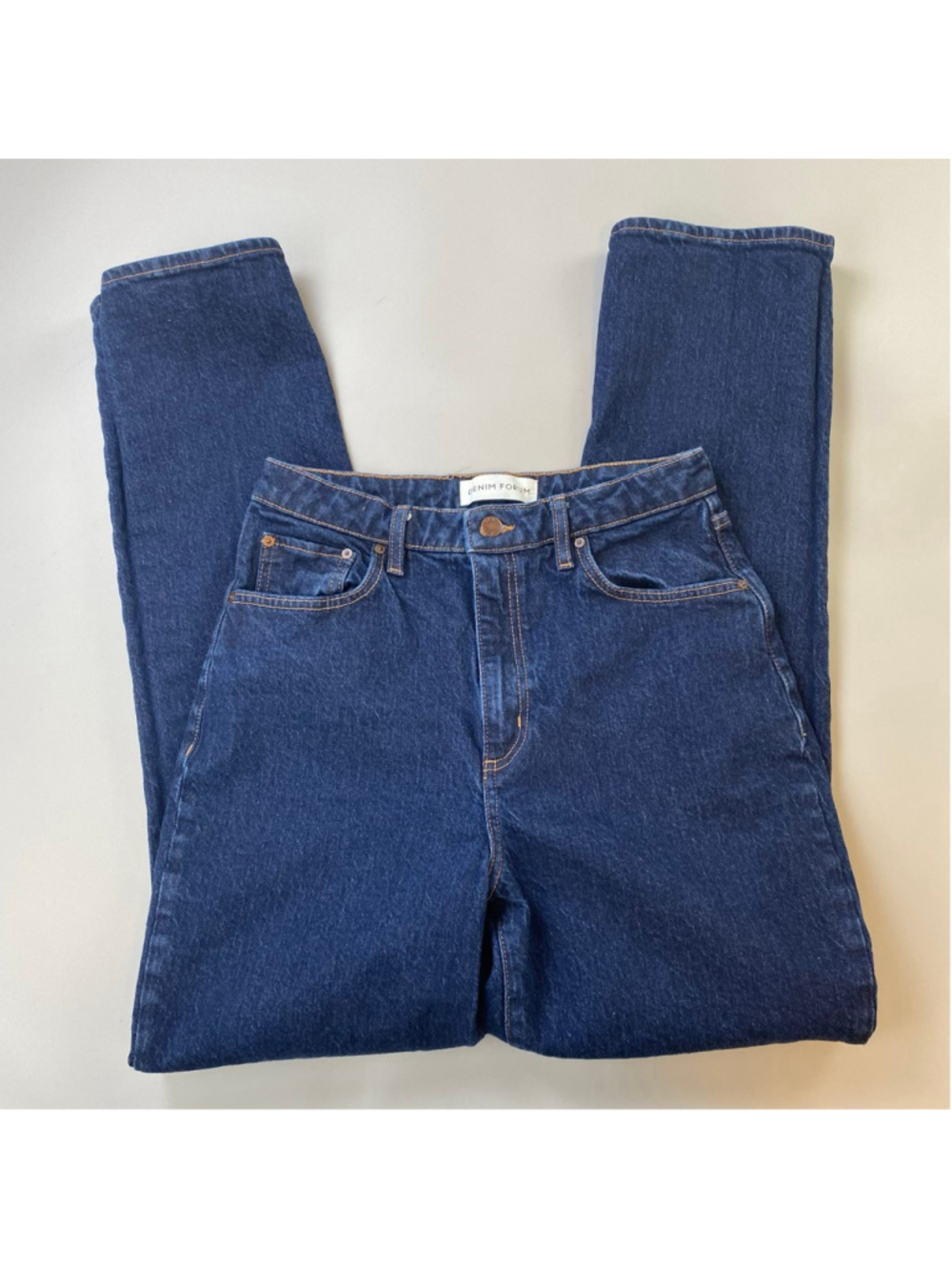 Denim Forum Jeans Womens 29 Blue Uma High Rise Straight Capsule Clean Classic